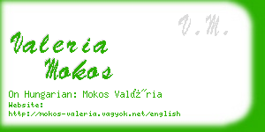 valeria mokos business card